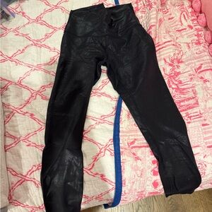 Black shiny Lululemon leggings size 4